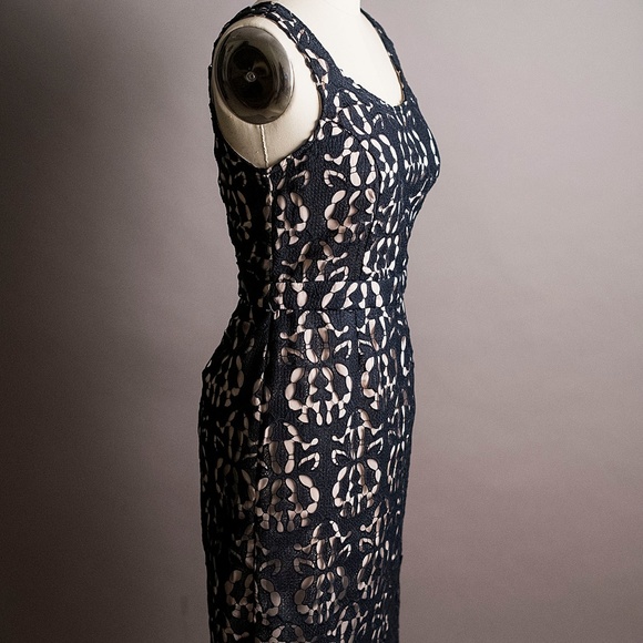 Banana Rebublic Navy Crochet cocktail dress—US6 - Picture 4 of 8